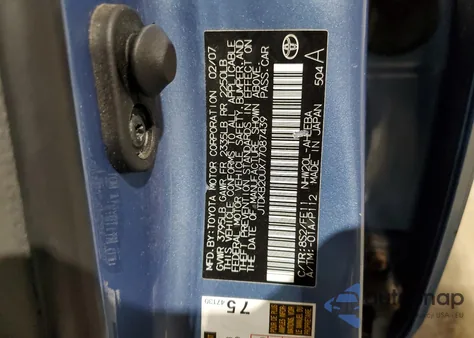 2007 Toyota Prius from USA, damaged, VIN JTDKB20UX77087439